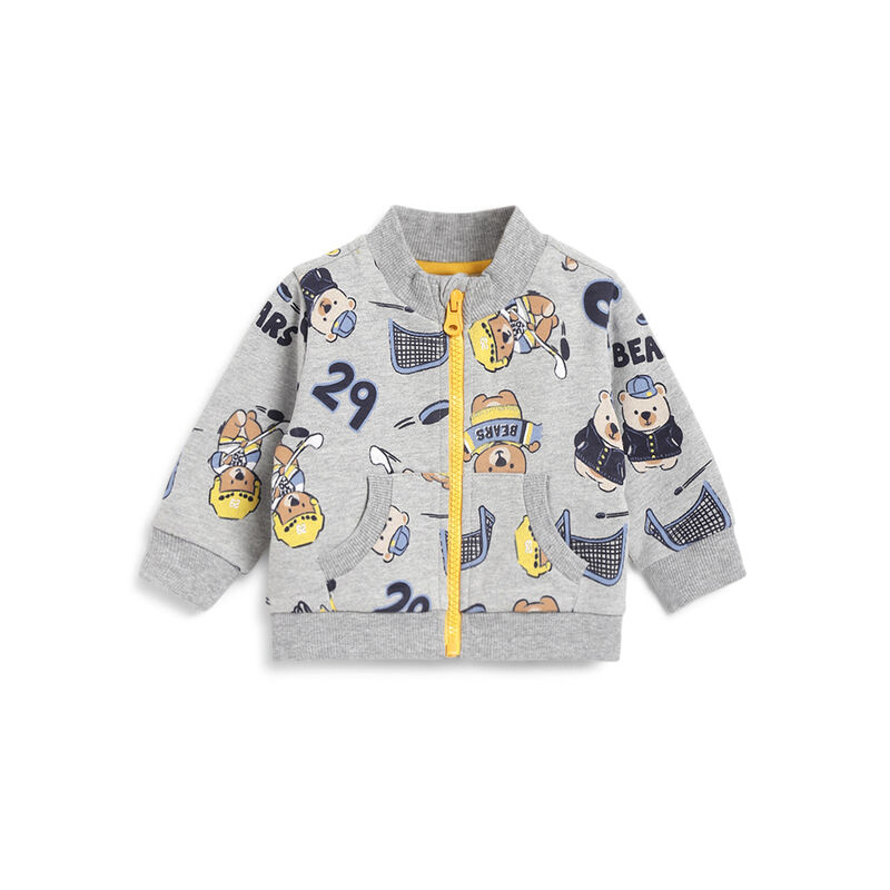 Boys Light Grey Printed Sweatshirt image number 0